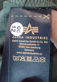 Alpha Industries BASIC - Treningo apatinė dalis - dark olive