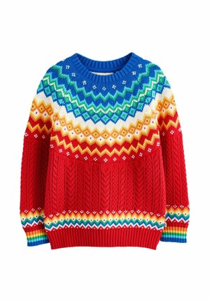 REGULAR FIT - BRIGHT FAIRISLE FAMILY CHRISTMAS - Jumper - red