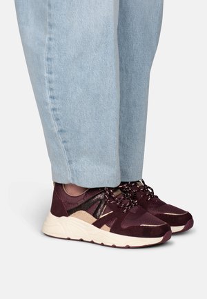 Posh by Poelman, POSH BY POELMAN CAROCEL DAMES SNEAKERS. - Sneakers basse - dark red