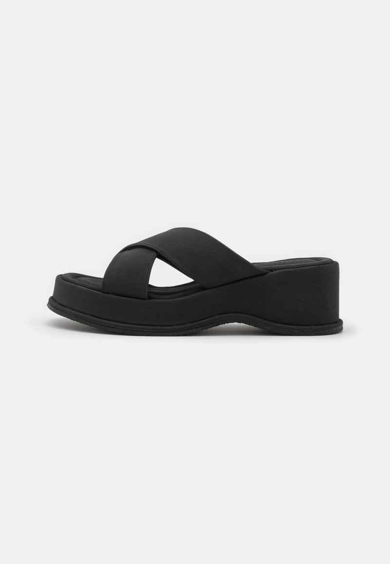 Damen Flache Pantoletten | Rubi Shoes by Cotton On VEGAN PHOEBE NOUGHTIES CROSSOVER FLATFORM Pantolette hoch black/schwarz - WX4 Damen Flache Pantoletten | Rubi Shoes by Cotton On VEGAN PHOEBE NOUGHTIES CROSSOVER FLATFORM Pantolette hoch black/schwarz - WX4