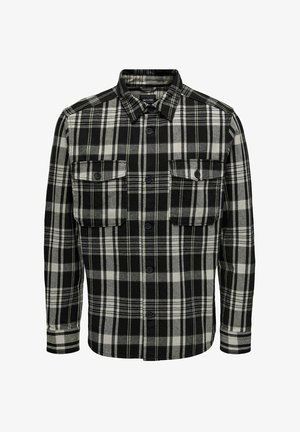 Only & Sons, ONSMILO OVR CTN CHECK LS NOOS - Skjorter - black