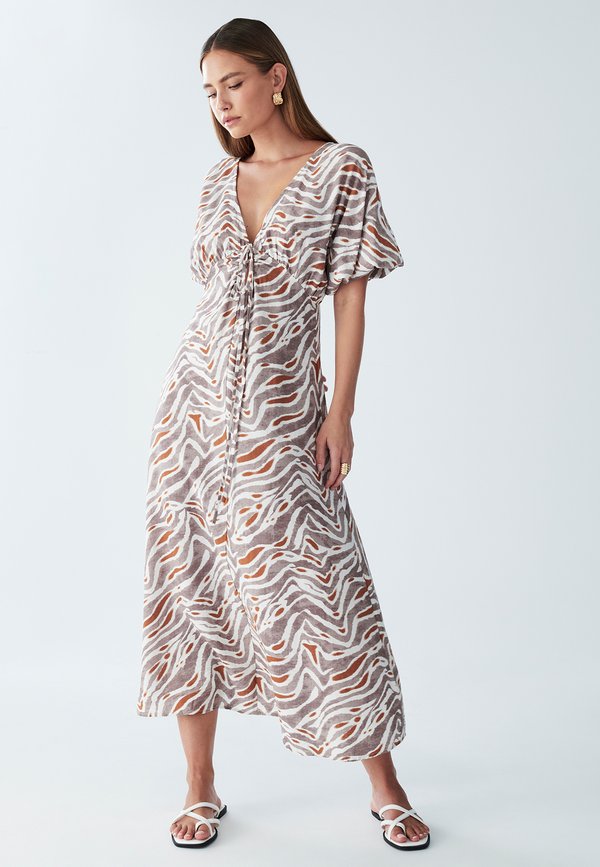BLOSSOM MIDI  - Freizeitkleid - tan zebra print
