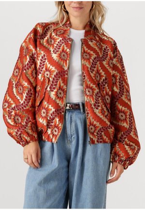 Lichte jas - oranje print kd-dg-jaquard