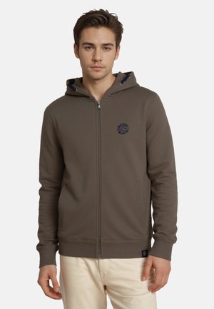 HOODED - Sweatjakke - mossy stone