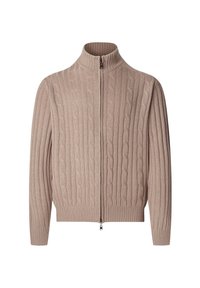 Façonnable WOCASH FZIP CABLE - Cardigan - khaki beige