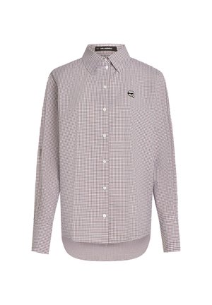 KARL LAGERFELD, IKON CHECK SHIRT - Chemisier - white-red ikon check