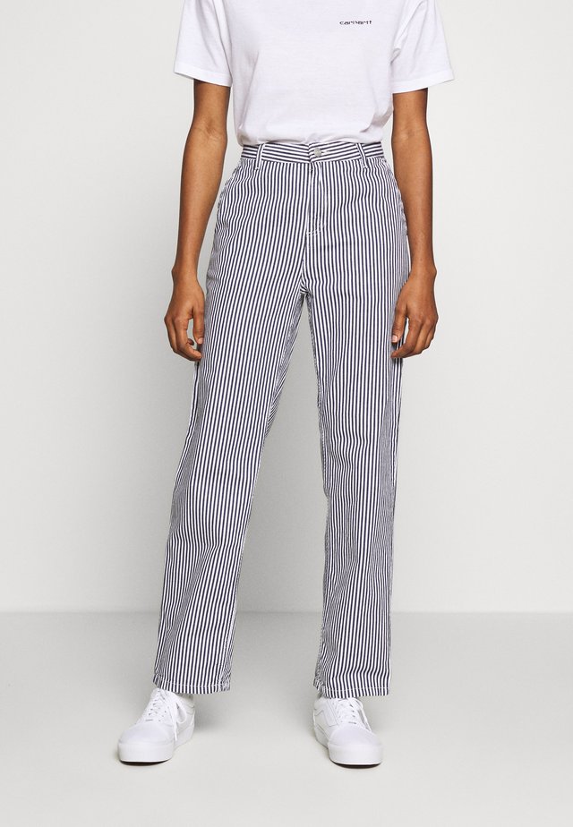 PIERCE PANT STRAIGHT HIALEAH - Pantalon classique - blue/white