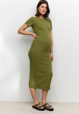 Next REGULAR FIT MID - Rochie din jerseu - green