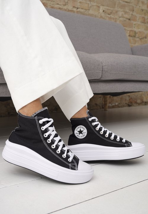 Converse CHUCK TAYLOR ALL STAR MOVE PLATFORM - Sneakers high - black/natural ivory/white