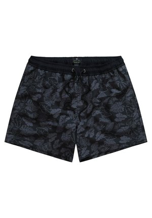 JP1880 ELASTIKBUND FLORALER PRINT - Badeshorts - schwarz