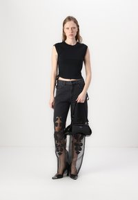 Pinko NASSER PANTALONE STORM  - Široke nogavice - black