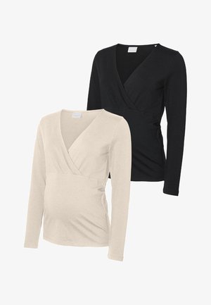MAMALICIOUS MLKERRIE 2 PACK - Longsleeve - birch/black
