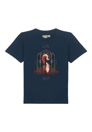 watapparel DER WUNDERSCHÖNE FUCHS - T-Shirt print - french navy