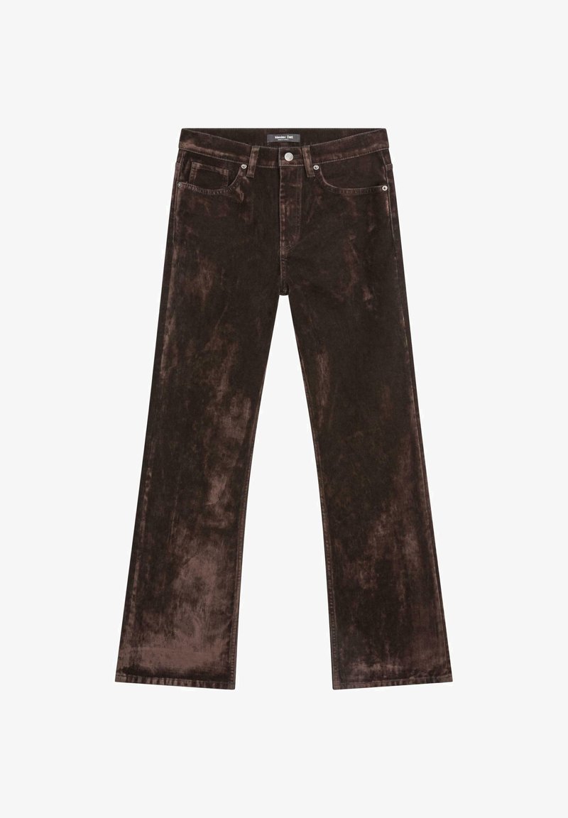 Massimo Dutti HIGH WAIST FLOCKED Bootcut Jeans Mottled Dark Brown massimo-dutti-high-waist-flocked-bootcut-jeans-mottled-dark-brown