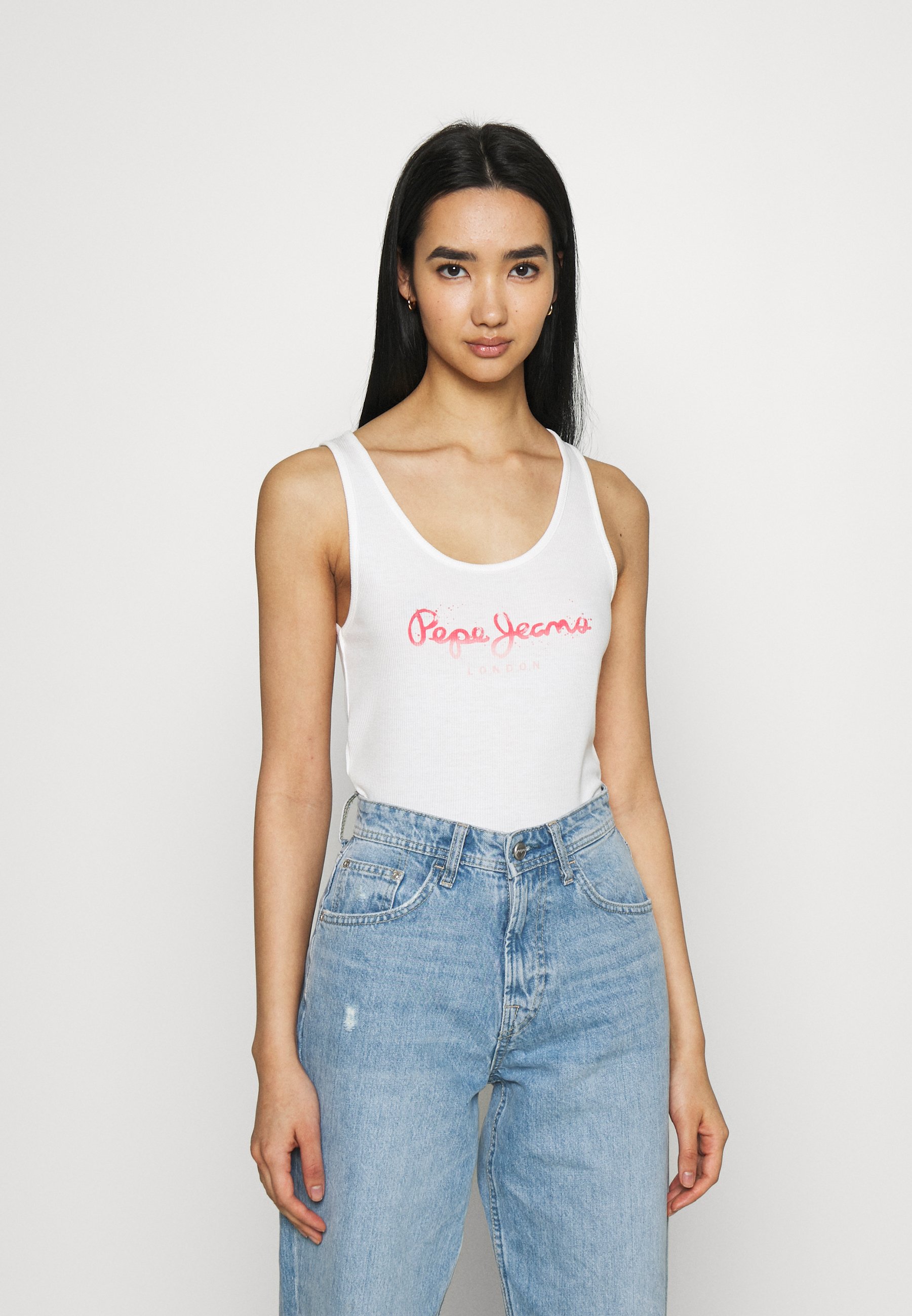 Pepe Jeans DUNIA - Top - mousse/white 