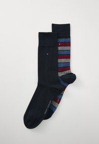 MEN SOCK ONE ROW COLORBLOCK 2 PACK - Kojinės - navy