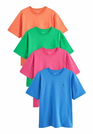 4 PACK - Jednoduché tričko - blue green pink orange
