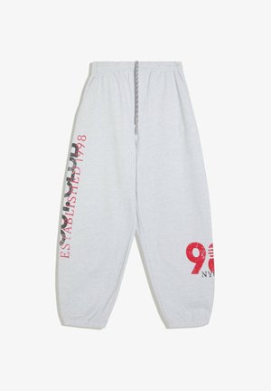 Bershka, (ACTIVE) GRAPHIC PLUSH - JOGGERS - Pantalon de survêtement - grey