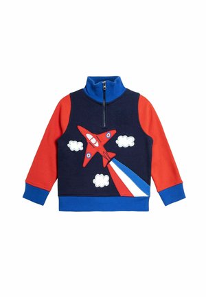 ARROWS APPLIQUÉ HALF ZIP  REGULAR FIT - Sportinis megztinis - navy