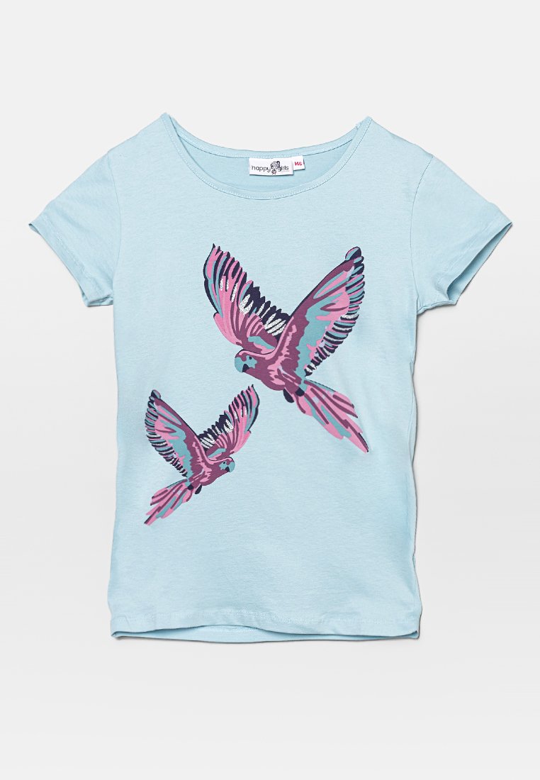 happy girls T-shirt print lichtblauw happy girls T-shirt print lichtblauw