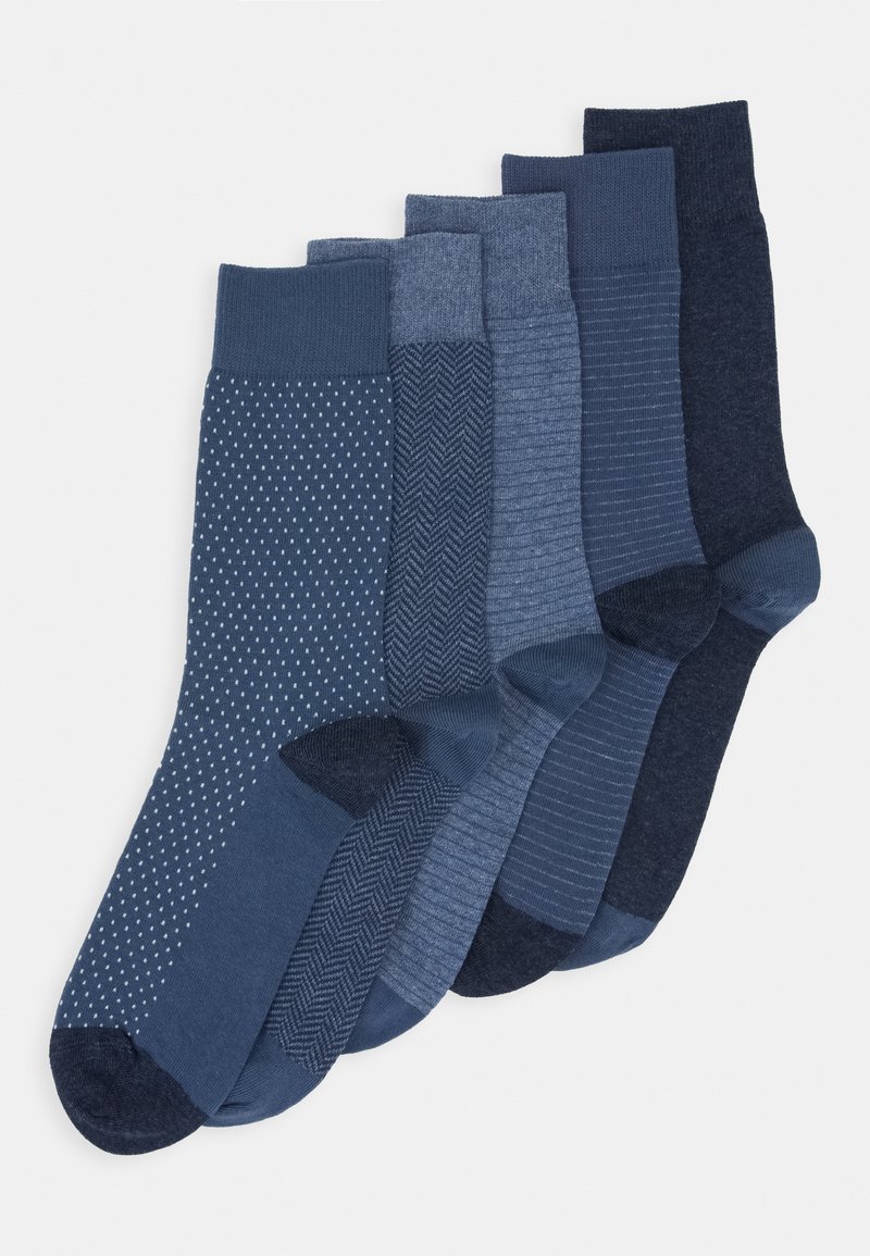 Pier One - 5 PACK - Chaussettes - mottled blue, Agrandir