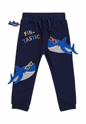 REGULAR FIT -  APPLIQUÉ JOGGERS  - Tracksuit bottoms - navy shark