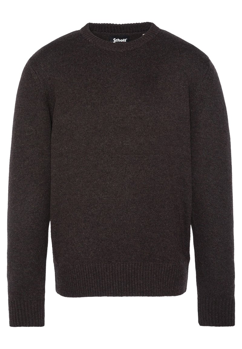 Schott PULL COL ROND - Maglione - café