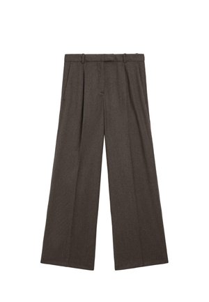 WIDE DARTED  - Pantaloni - mottled dark brown