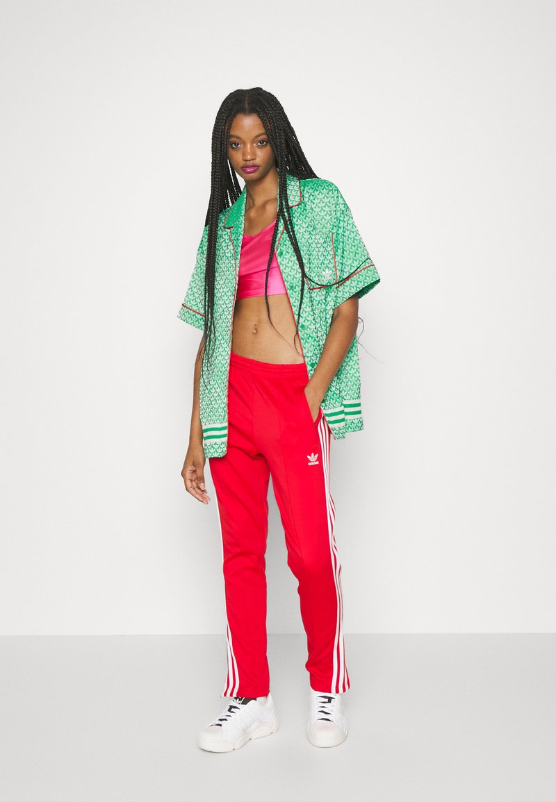 red adidas tracksuit bottoms womens