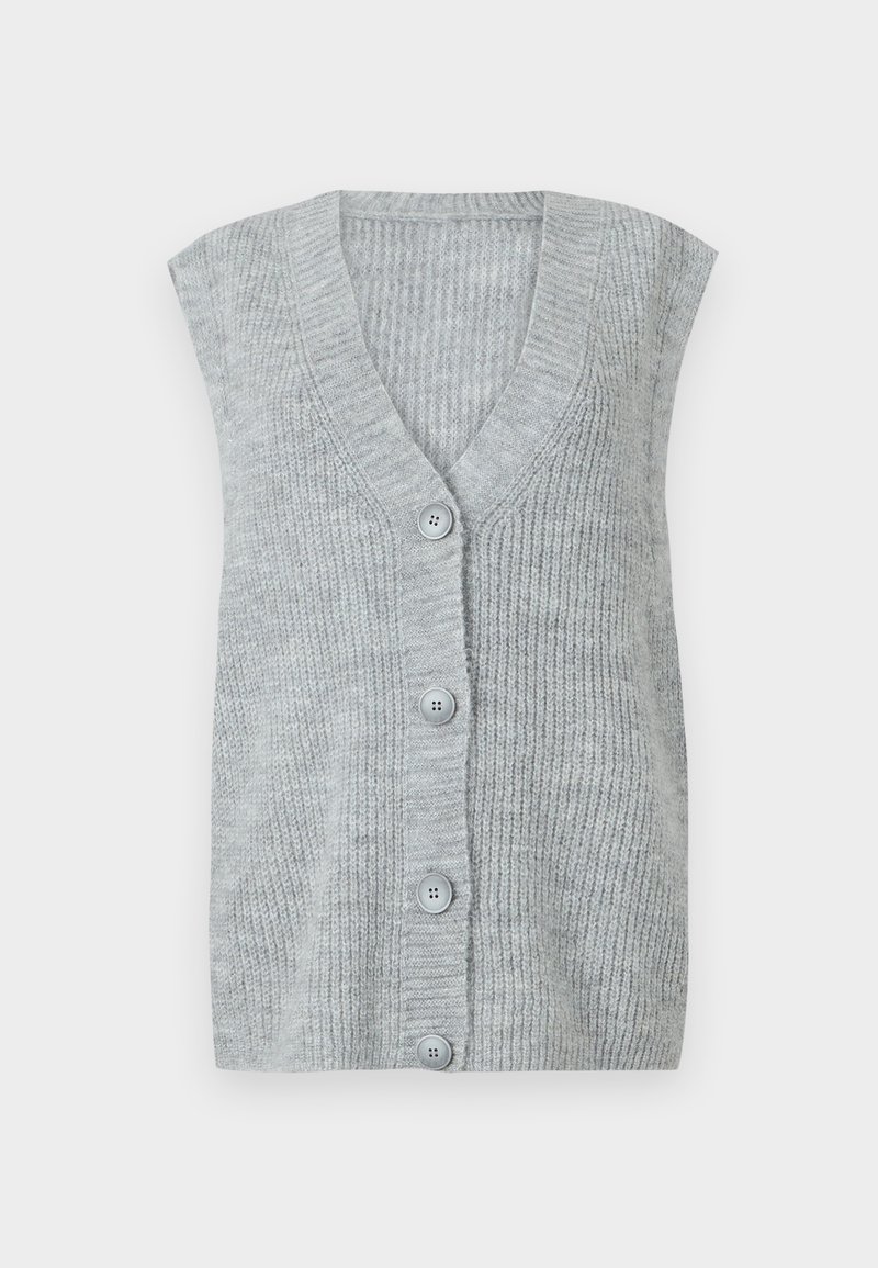 Only Vest lichtgrijs gemêleerd Only Vest lichtgrijs gemêleerd