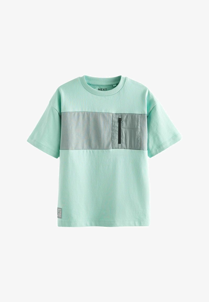 Next SHORT SLEEVE UTILITY REGULAR FIT - Potiskana majica - mineral blue