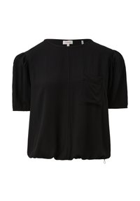 s.Oliver MIT DOBBY STRUKTUR - Blouse - schwarz