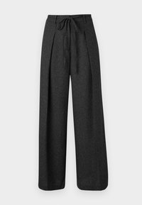 OLADALIS WIDE PANT - Housut - dark grey melange