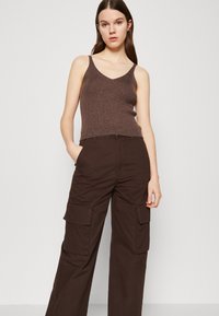 ONLY ONLLINA - Topp - chocolate brown