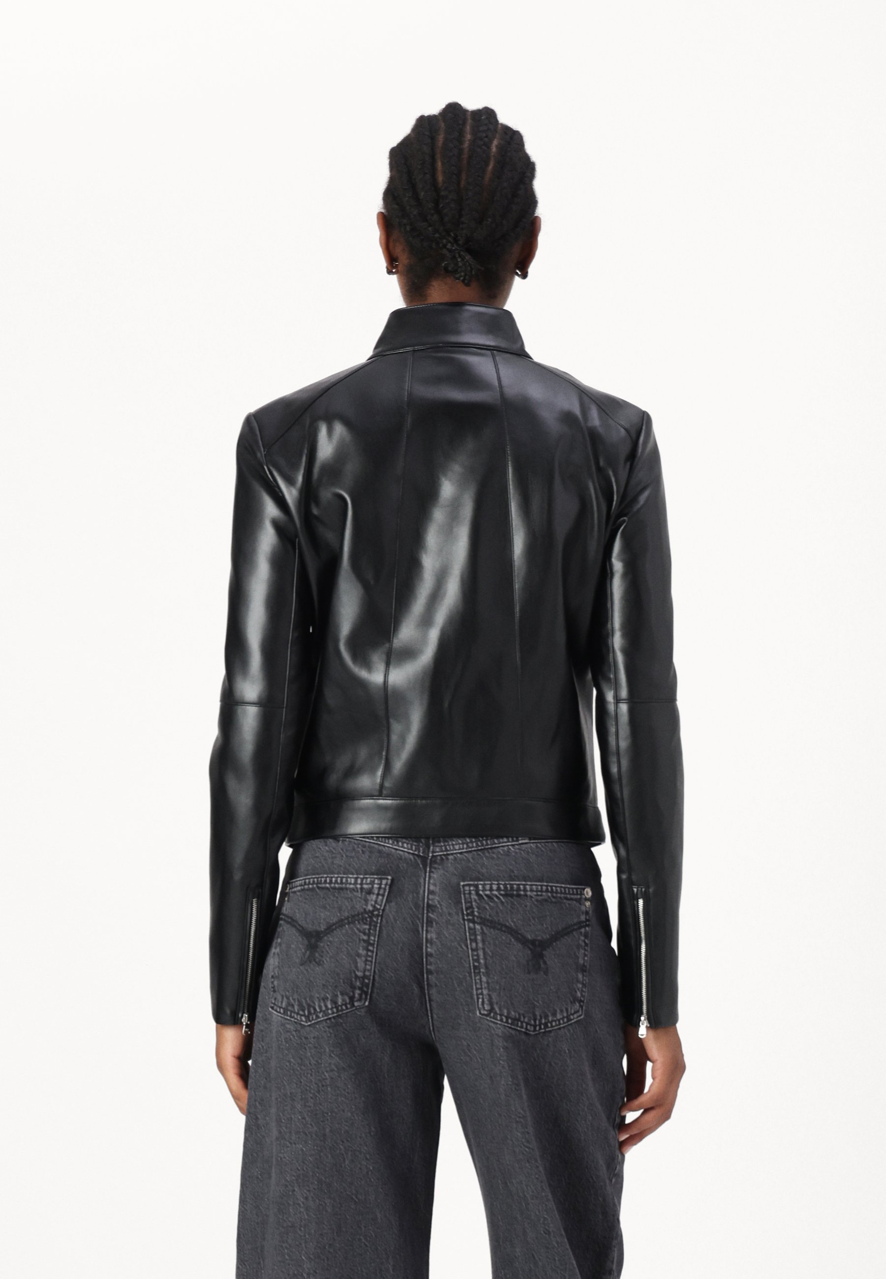 Patrizia Pepe JACKET - Faux leather jacket - nero/black - Zalando