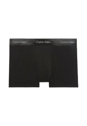 Boxer in cotone nero con vita logata, dal design aderente e con una tasca anteriore sagomata. Aperture delle gambe senza cuciture per il massimo comfort.