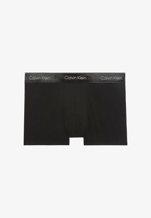 Boxer in cotone nero con vita logata, dal design aderente e con una tasca anteriore sagomata. Aperture delle gambe senza cuciture per il massimo comfort.