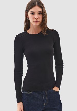 CREW NECK - Maglietta a manica lunga - black