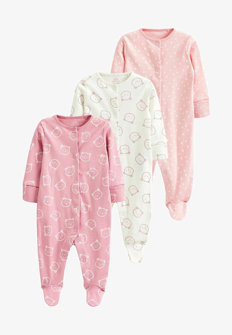 Next COTTON BABY SLEEPSUITS 3 PACK - Dupačky na spaní - pink
