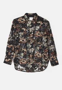 CARA EMBROIDERED BUTTON DOWN - Nööpidega pluus - black/gold-coloured