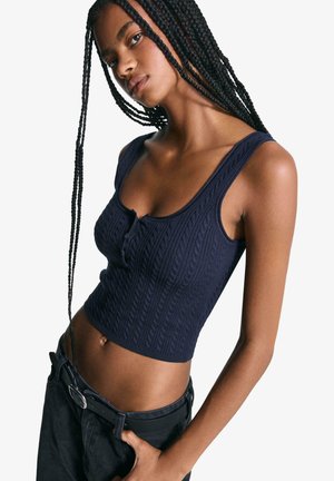 CABLE STRAPPY - Top - dark blue