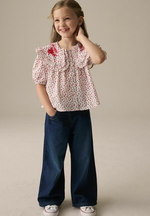 REGULAR FIT - EMBROIDERED COLLAR - Cămașă - red ditsy