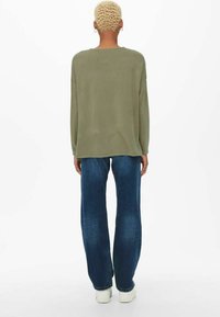 ONLY ONLAMALIA L/S V-NECK - Pulóver - mermaid