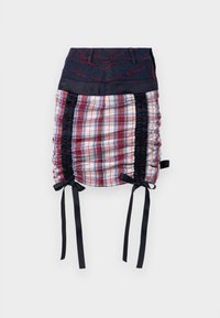 TARTAN RUCHED ADJUSTABLE SKIRT  - Minirock - blue/red