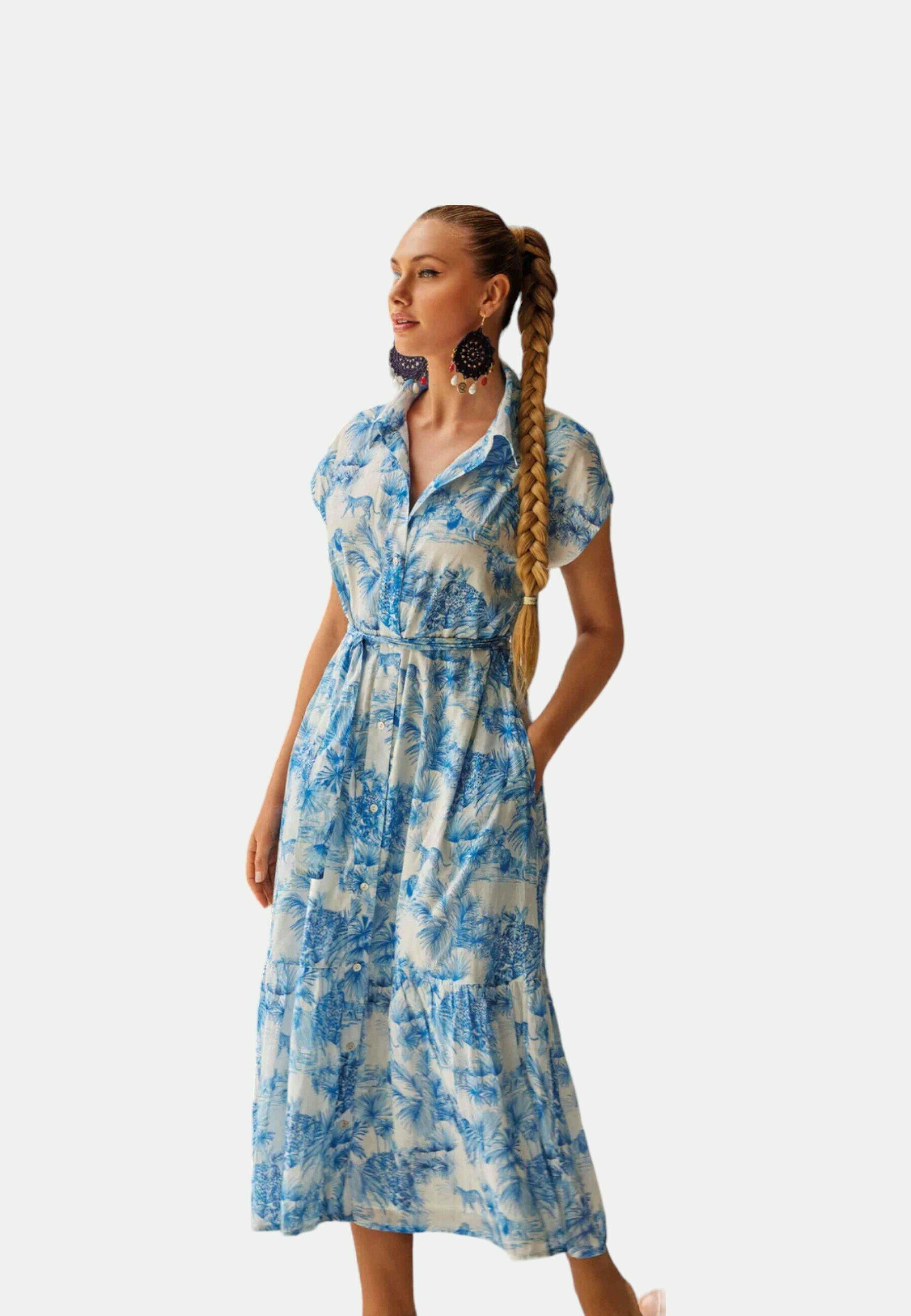 Vestito Chemisier Motivi Vestito Blu Chemisier Abito Con Camicia