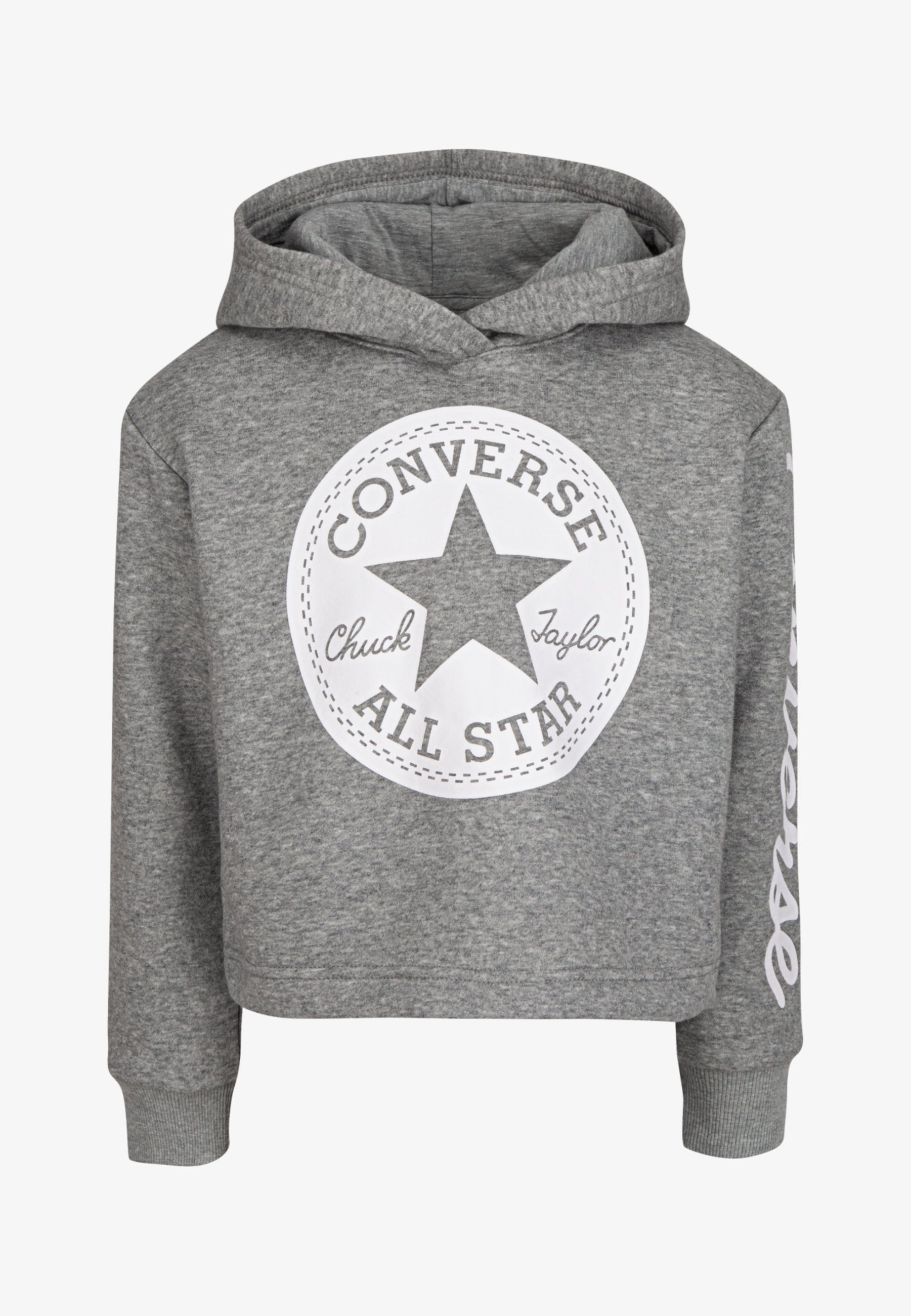Converse CHUCK PATCH CROPPED Felpa con cappuccio grey heather