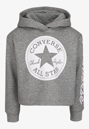 Converse CHUCK PATCH CROPPED - Jersey con capucha - grey heather