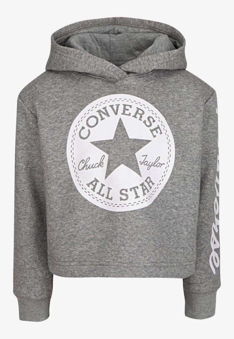 Converse CHUCK PATCH CROPPED - Jersey con capucha - grey heather