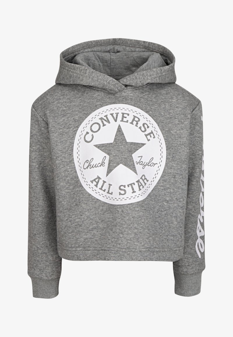 Converse CHUCK PATCH CROPPED - Jersey con capucha - grey heather