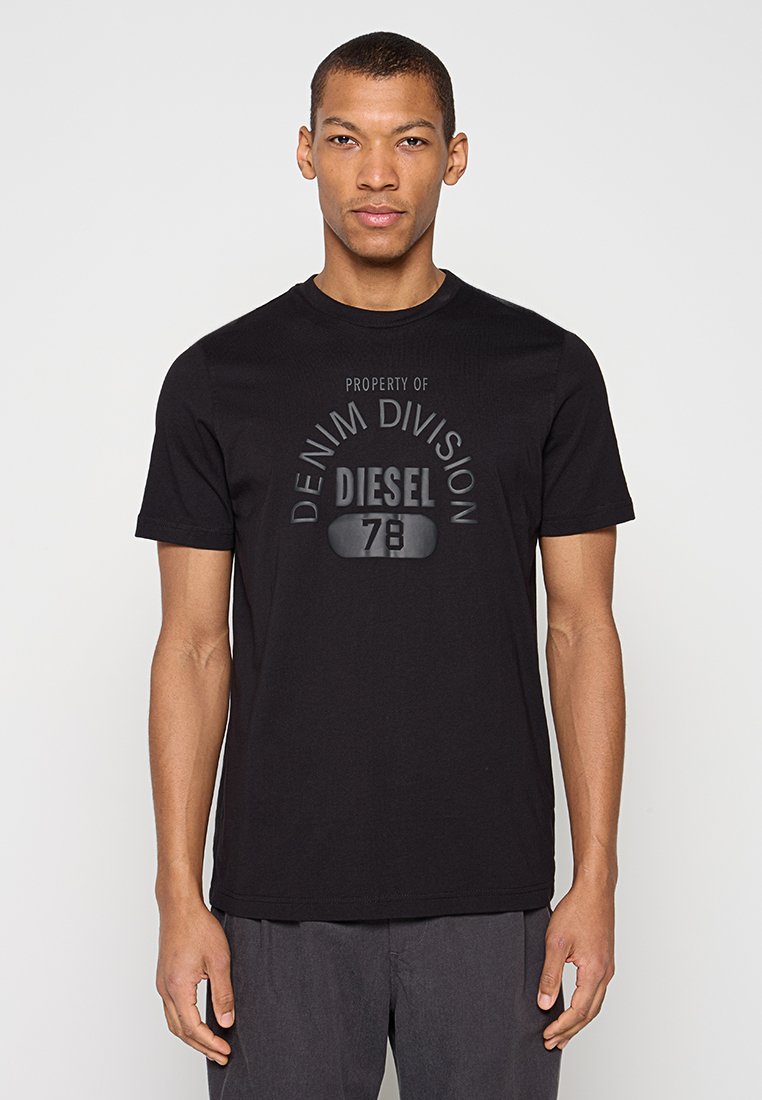 Diesel T-shirt print zwart
